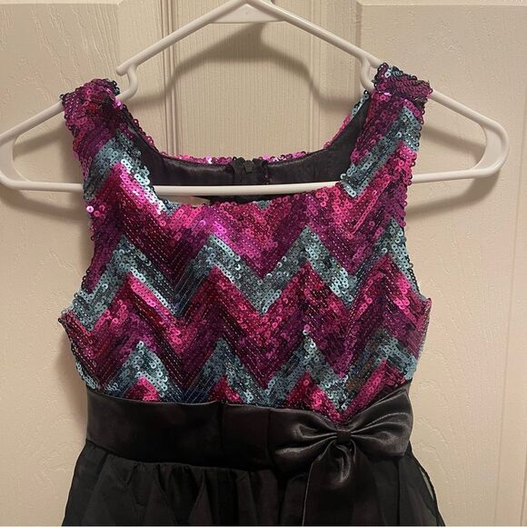 American Princess Pink and Purple Scoop Neck Dress - Picture 3 of 5